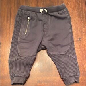 Zara Dark Gray Joggers with Ribbed Knee Panels